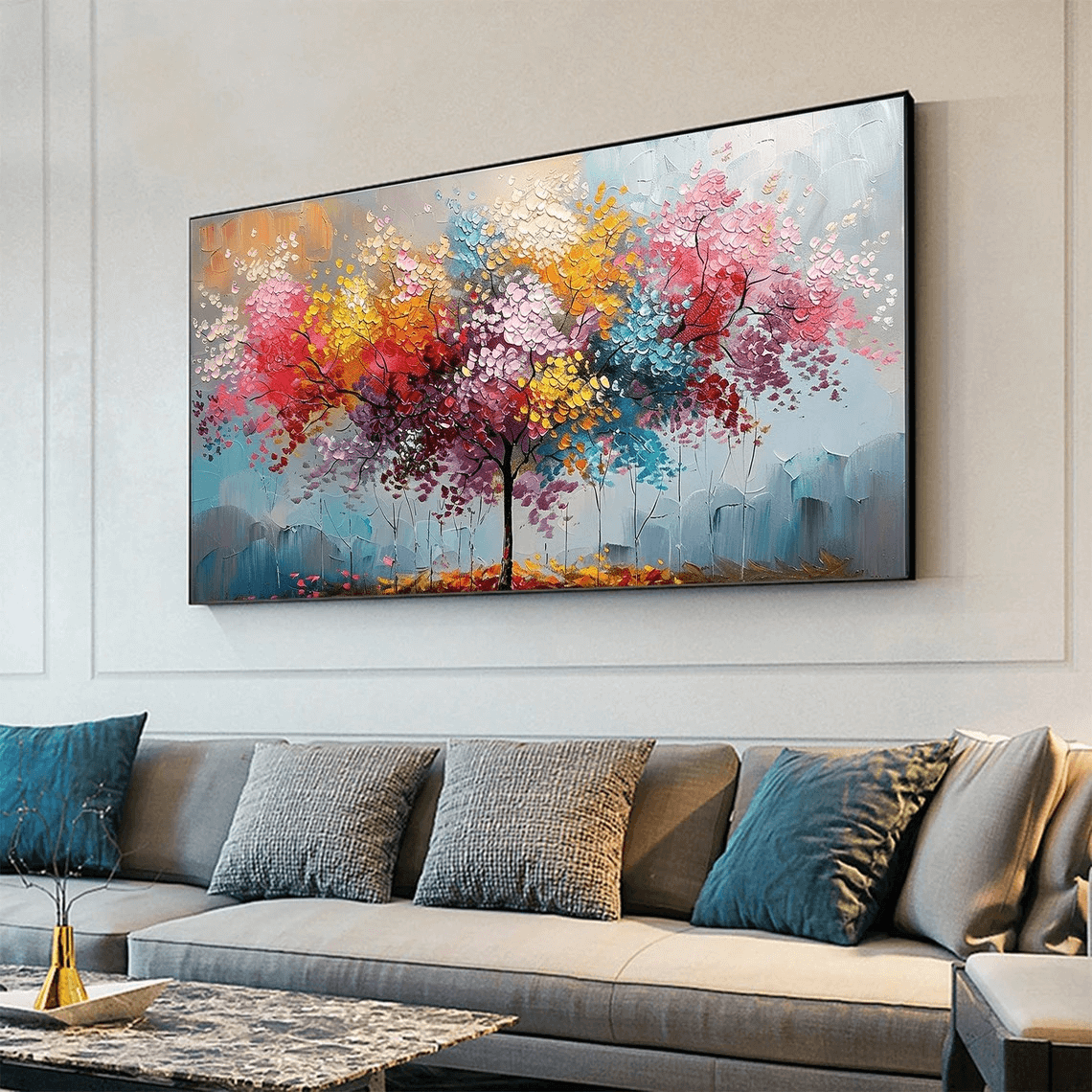 The Painted Grove - Colorful Tree Abstract Wall Art