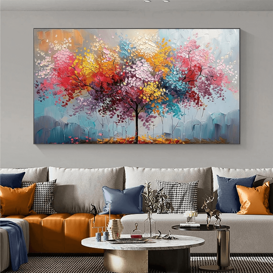 The Painted Grove - Colorful Tree Abstract Wall Art