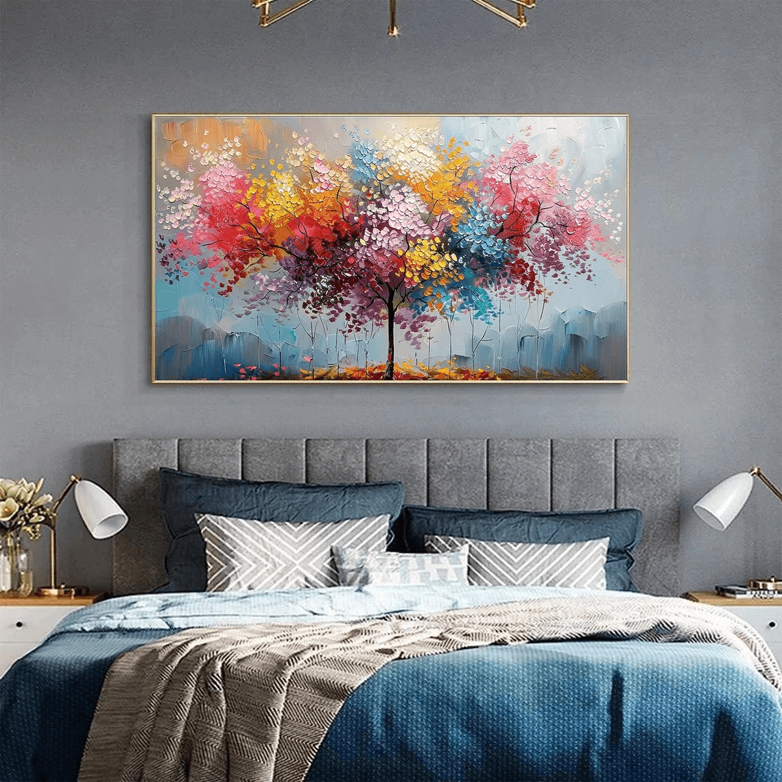 The Painted Grove - Colorful Tree Abstract Wall Art