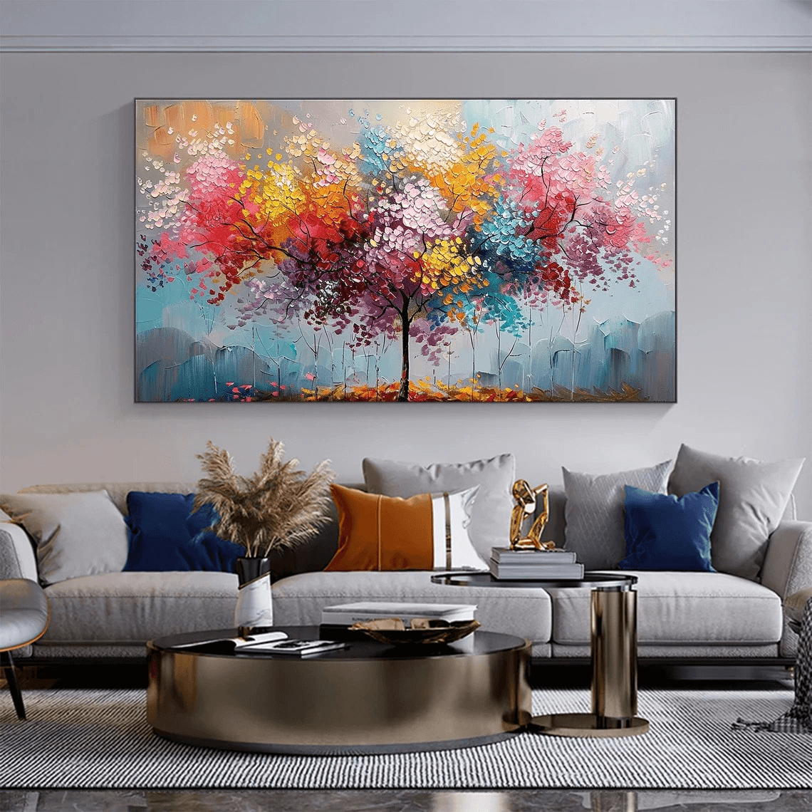 The Painted Grove - Colorful Tree Abstract Wall Art
