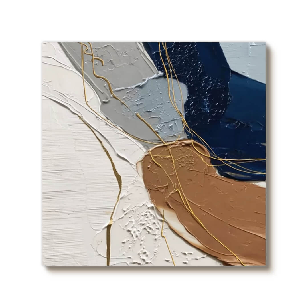The River of Intent - Large Abstract Hand Painted Wabi Sabi Wall Art