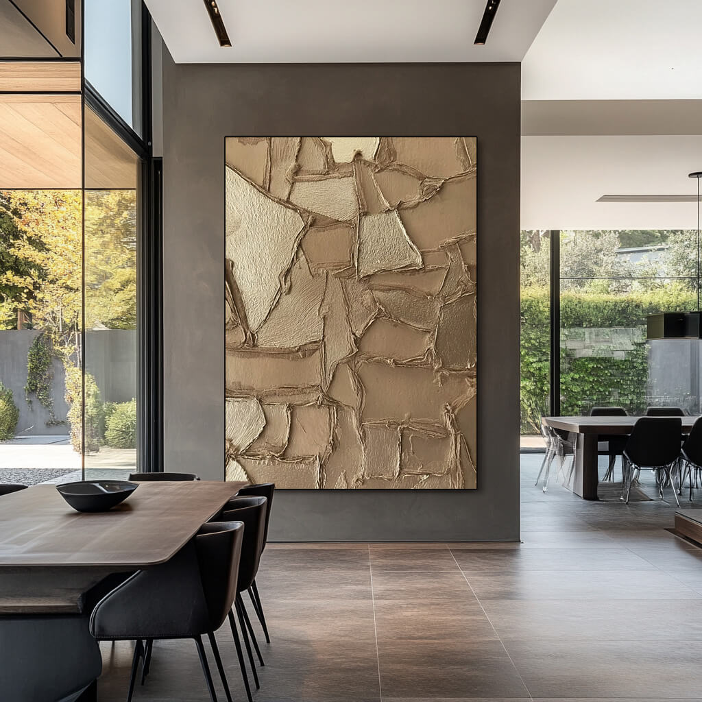 The Silent Pulse - Large Abstract Hand Painted Wabi Sabi Wall Art