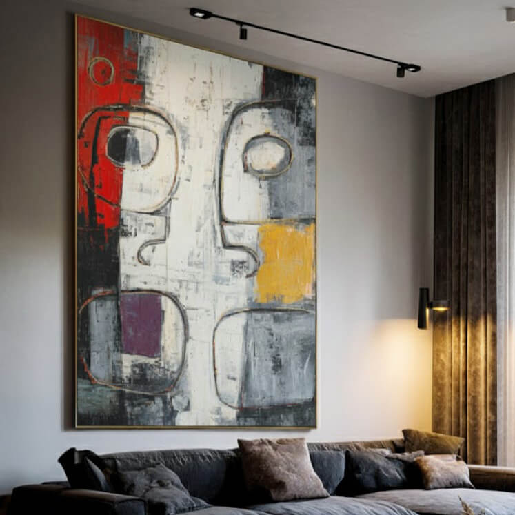 The Undefined Silhouette - Large Expressionist Abstract Portrait Wall Art