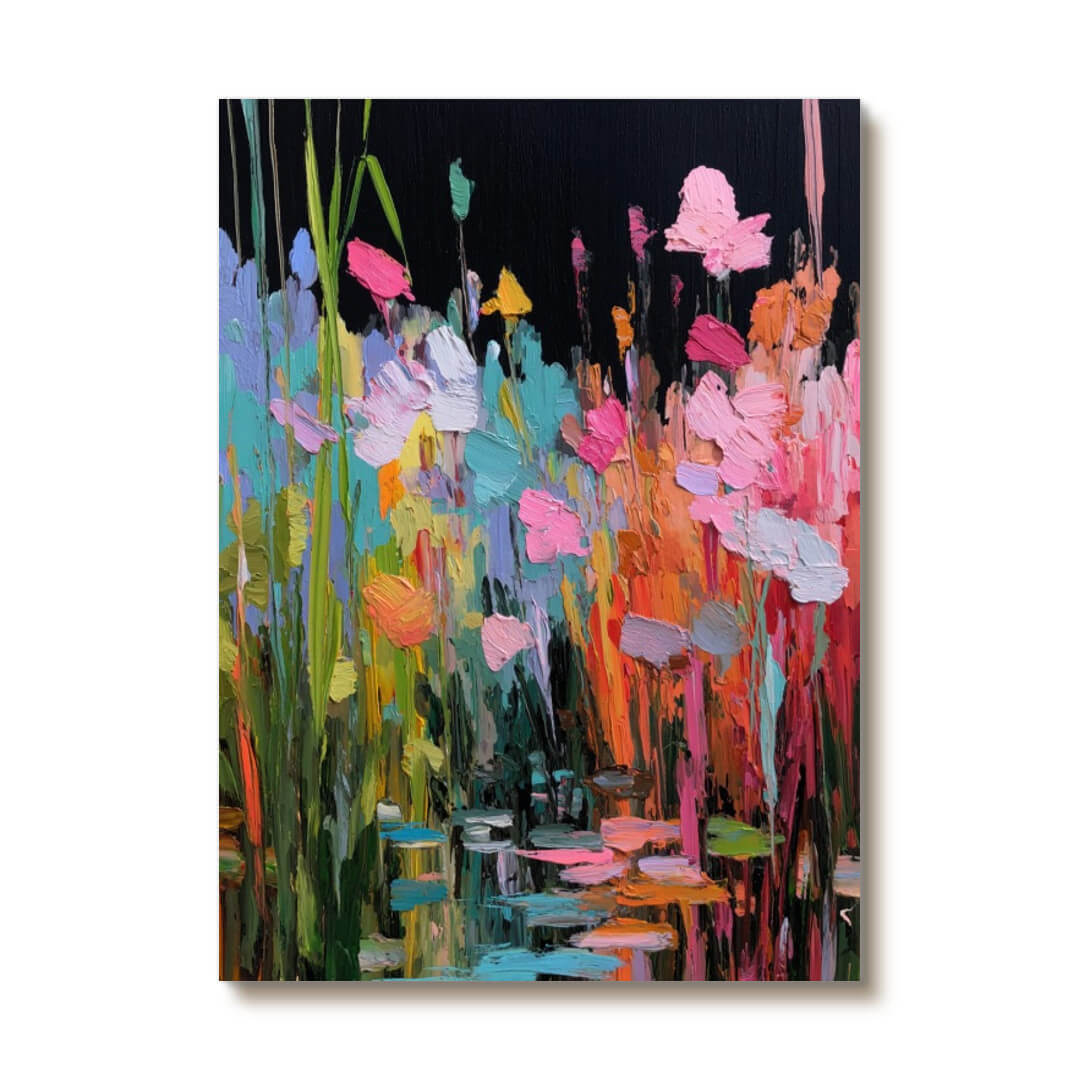 The Wild Bloom - Modern Impressionist Impasto Floral Oil Painting