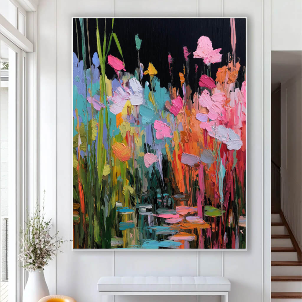 The Wild Bloom - Modern Impressionist Impasto Floral Oil Painting