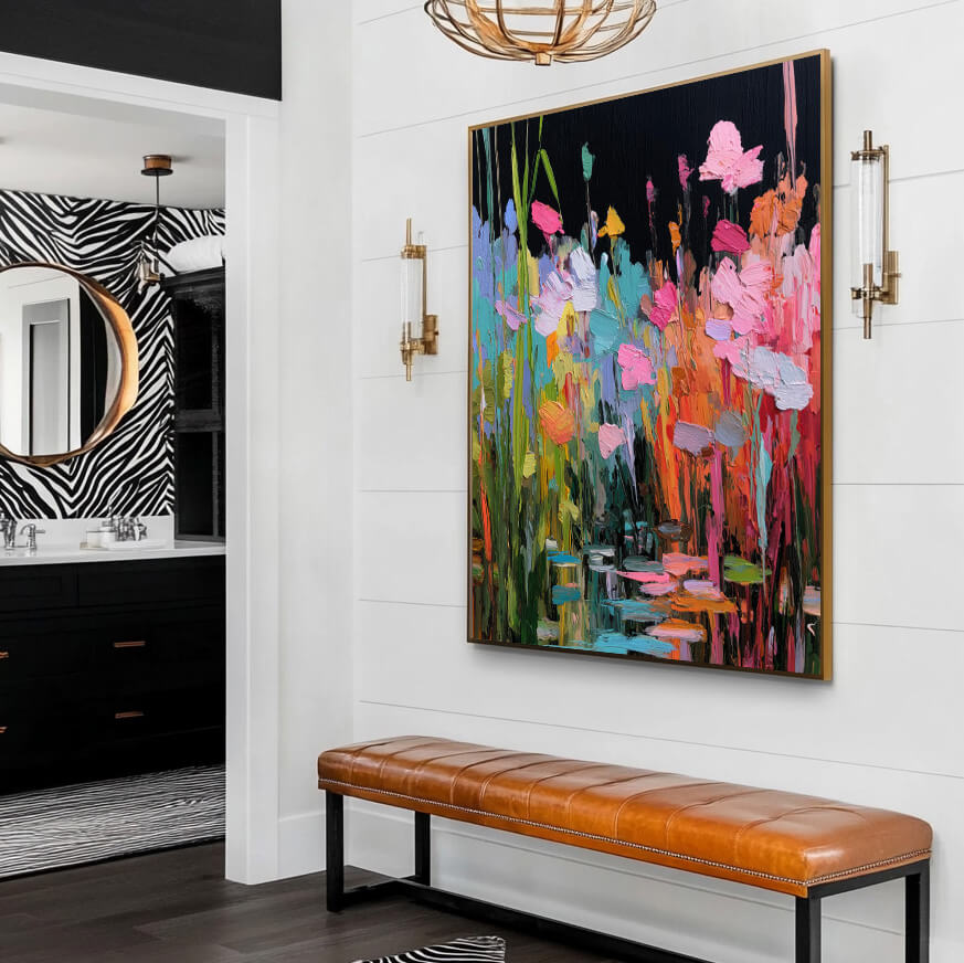 The Wild Bloom - Modern Impressionist Impasto Floral Oil Painting