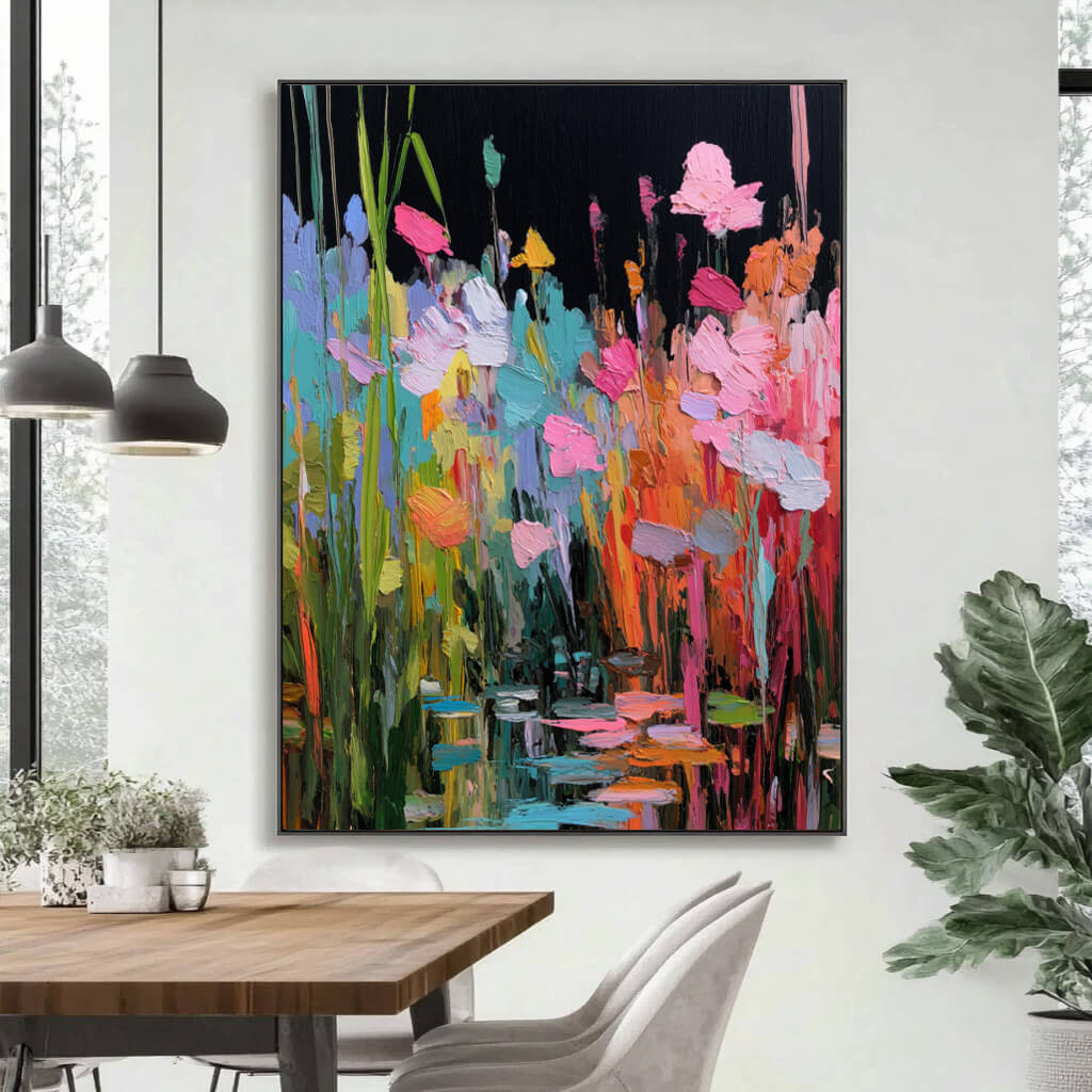 The Wild Bloom - Modern Impressionist Impasto Floral Oil Painting