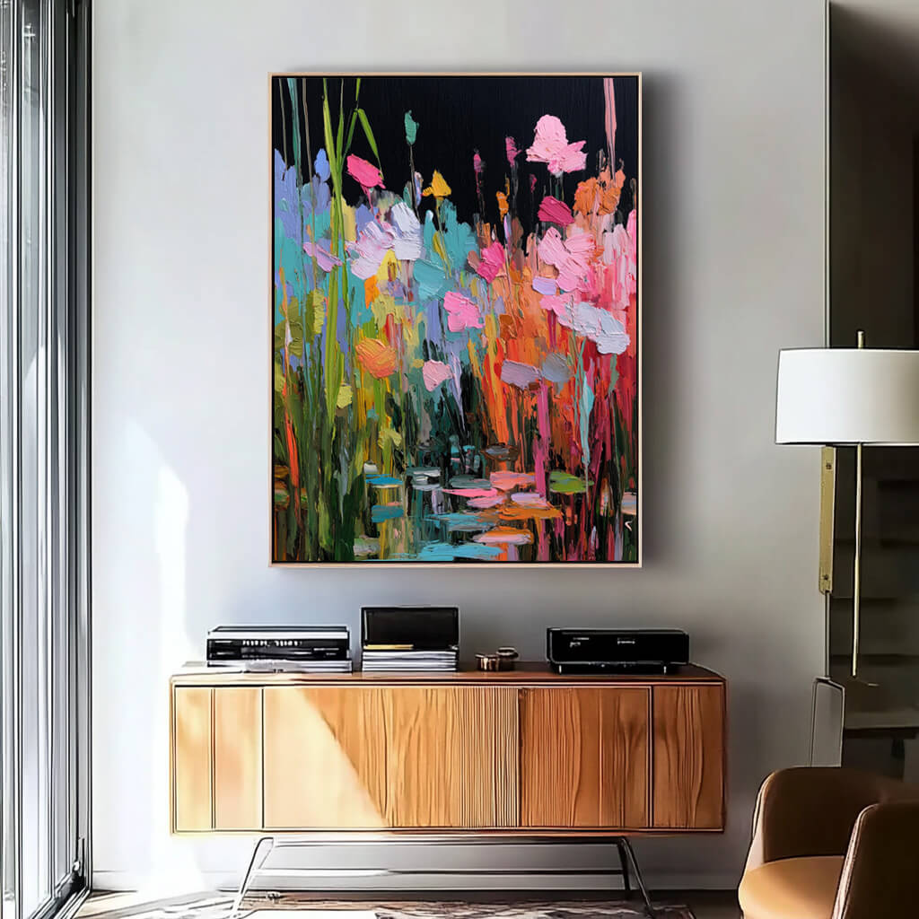 The Wild Bloom - Modern Impressionist Impasto Floral Oil Painting