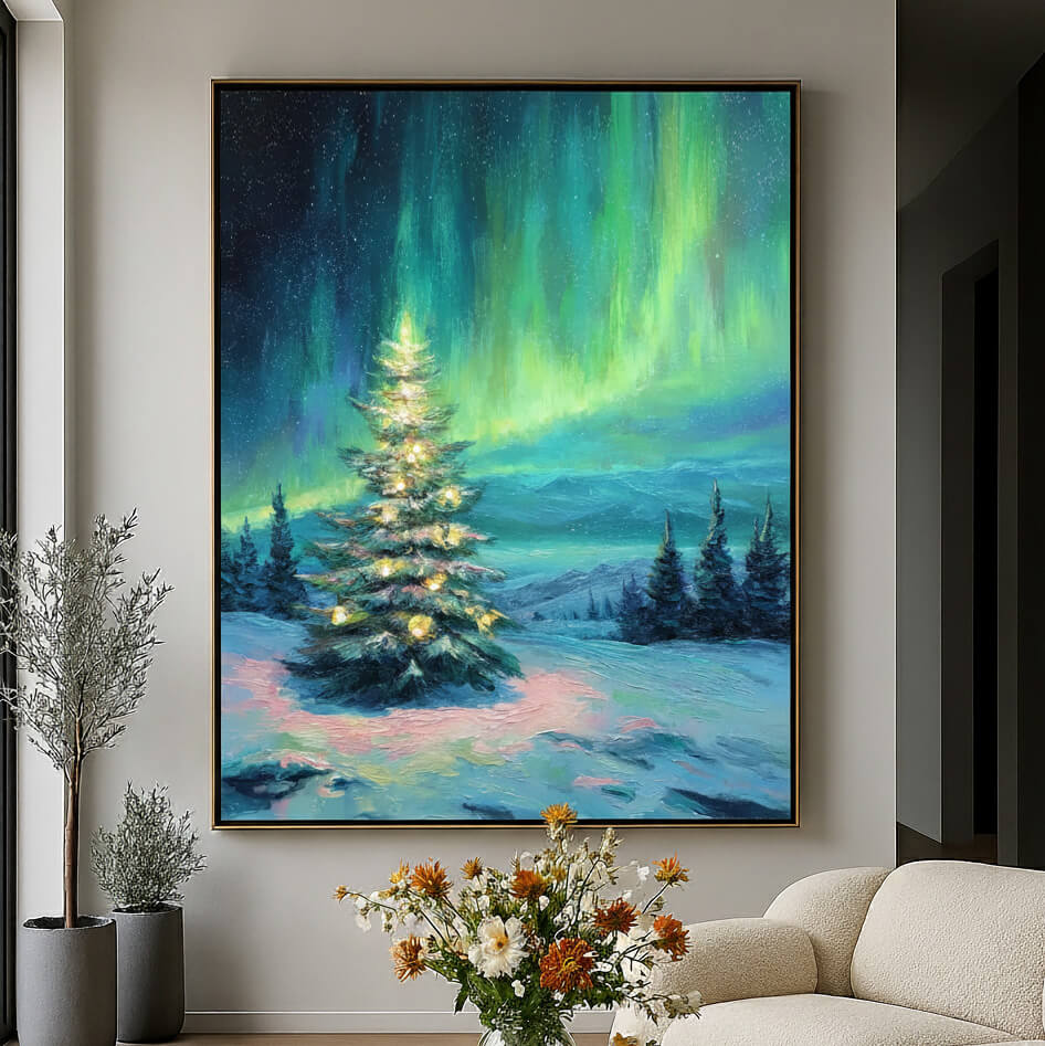 Tree of Aurora - Large Christmas Tree Wall Art