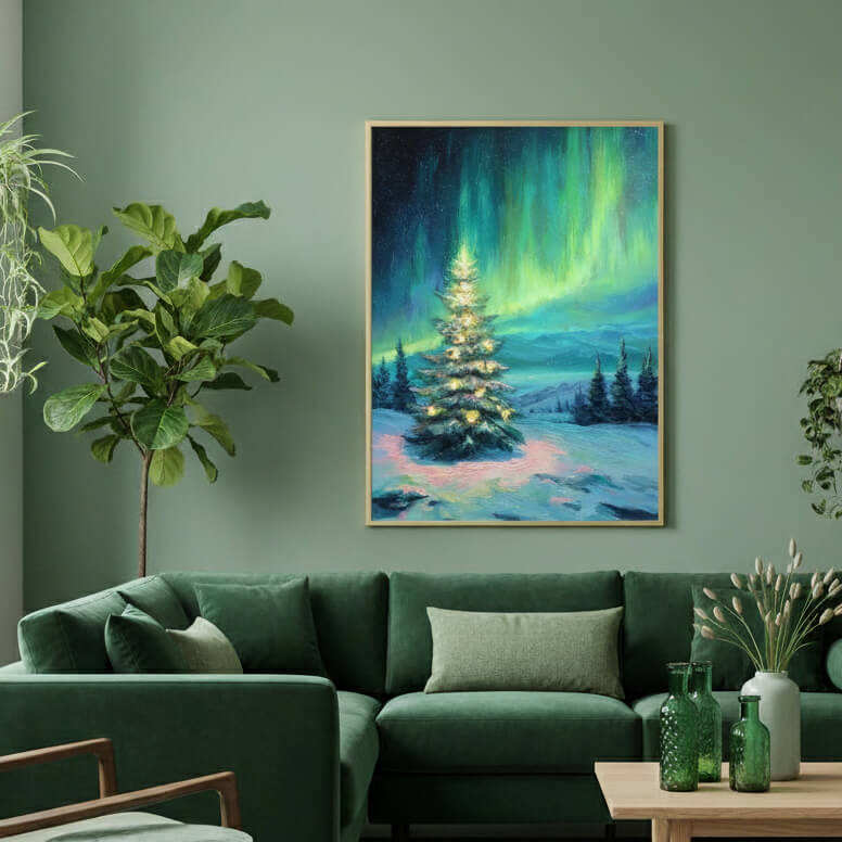Tree of Aurora - Large Christmas Tree Wall Art
