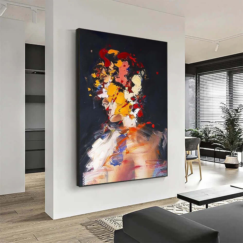 Unfinished Beauty - Colorful Abstract Woman Portrait Art