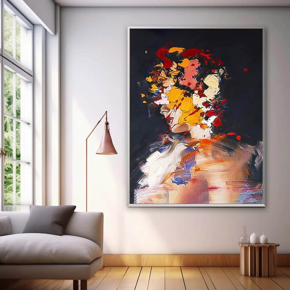 Unfinished Beauty - Colorful Abstract Woman Portrait Art