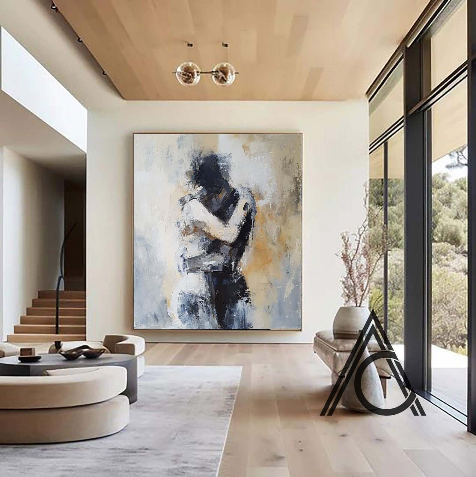 Unspoken Gravity I - Large Abstract Figure Wall Art