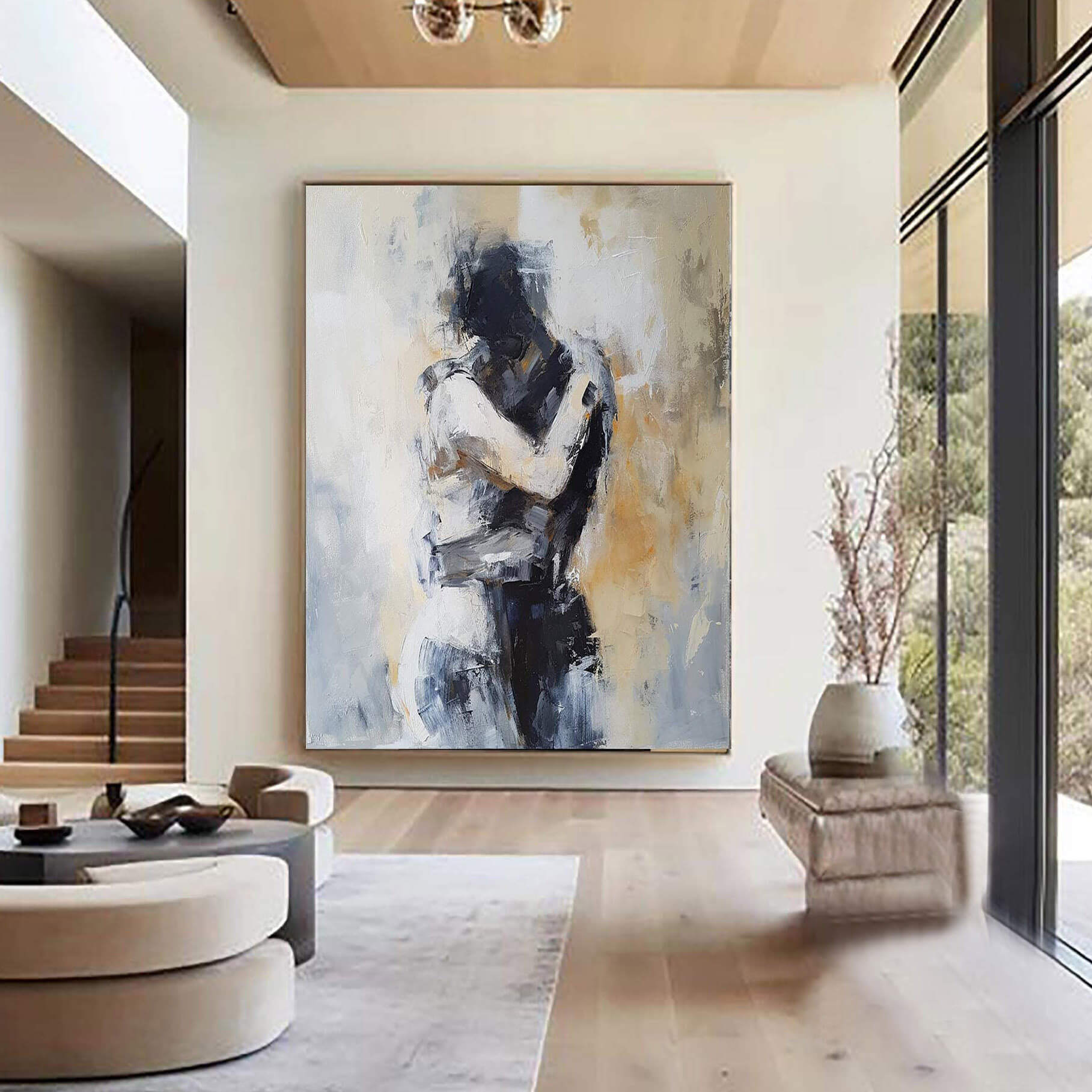 Unspoken Gravity I - Large Abstract Figure Wall Art