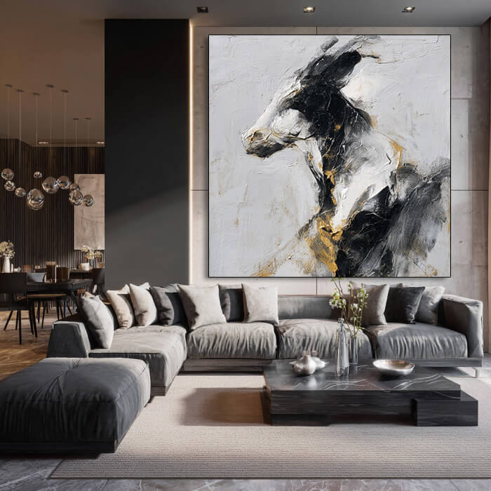 Untamed Pulse - Large Hand Painted Textured Animal Abstract Wall Art