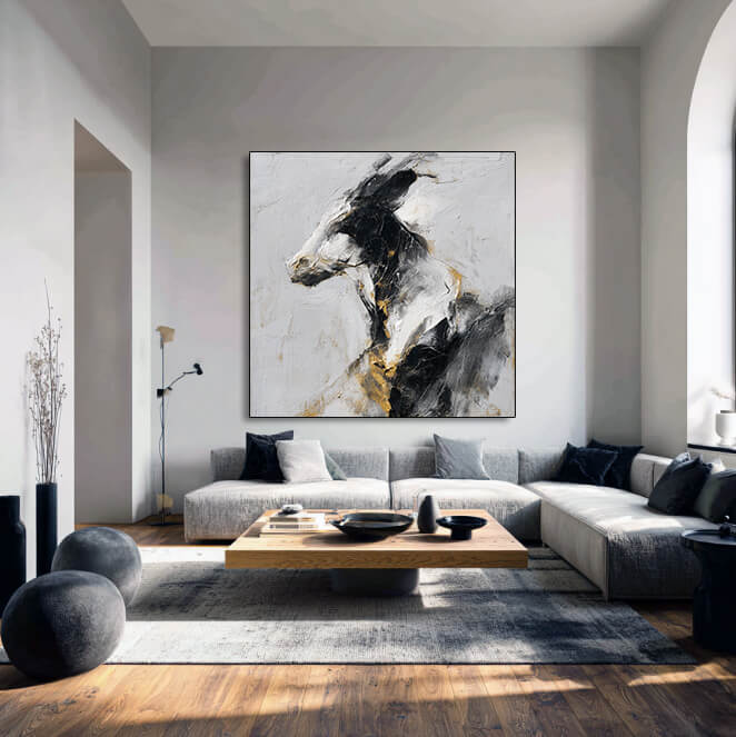 Untamed Pulse - Large Hand Painted Textured Animal Abstract Wall Art
