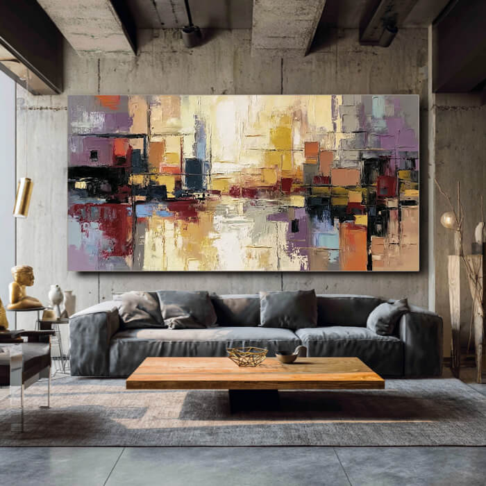 Urban Pulse I  - Large Modern Abstract Wall Art