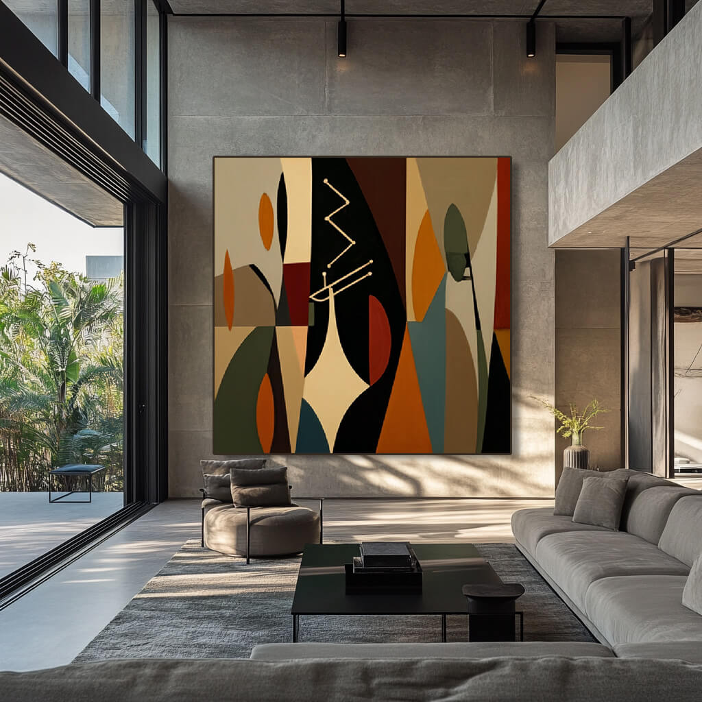 Variations on Order - Large Modern Minimalist Geometric Wall Art