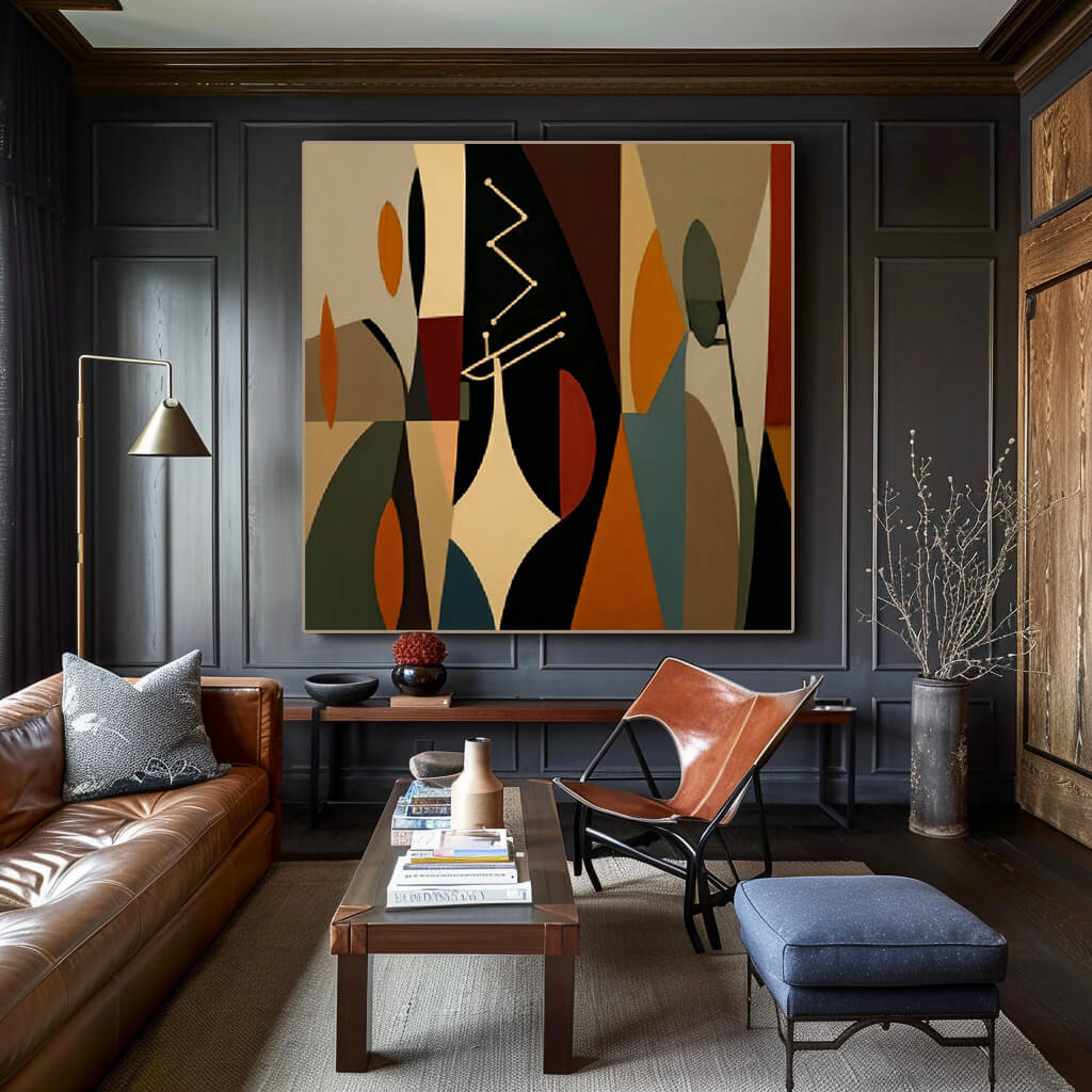 Variations on Order - Large Modern Minimalist Geometric Wall Art