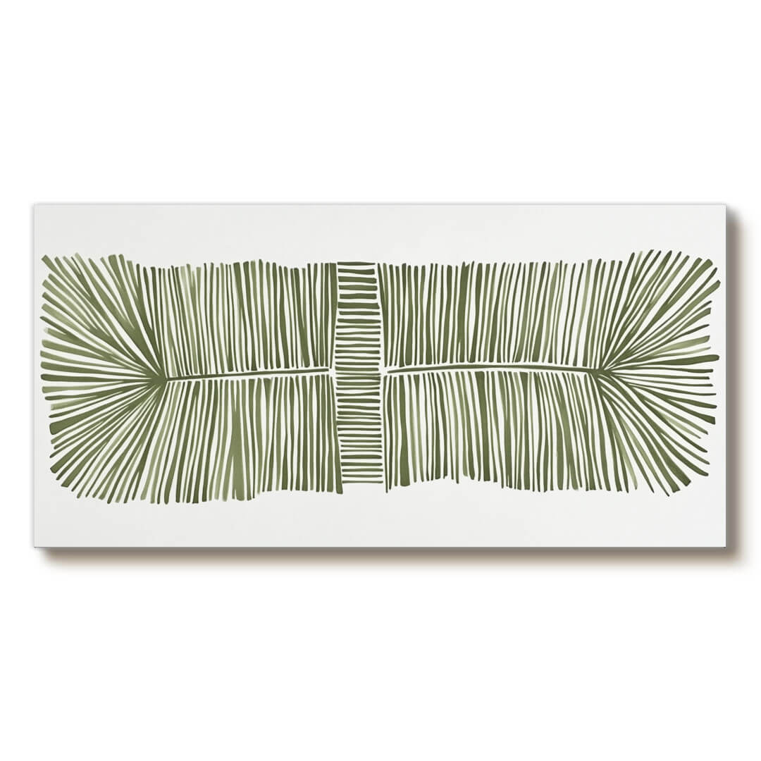 Veins of the Forest - Large Modern Hand Painted Linear Botanical Wall Art