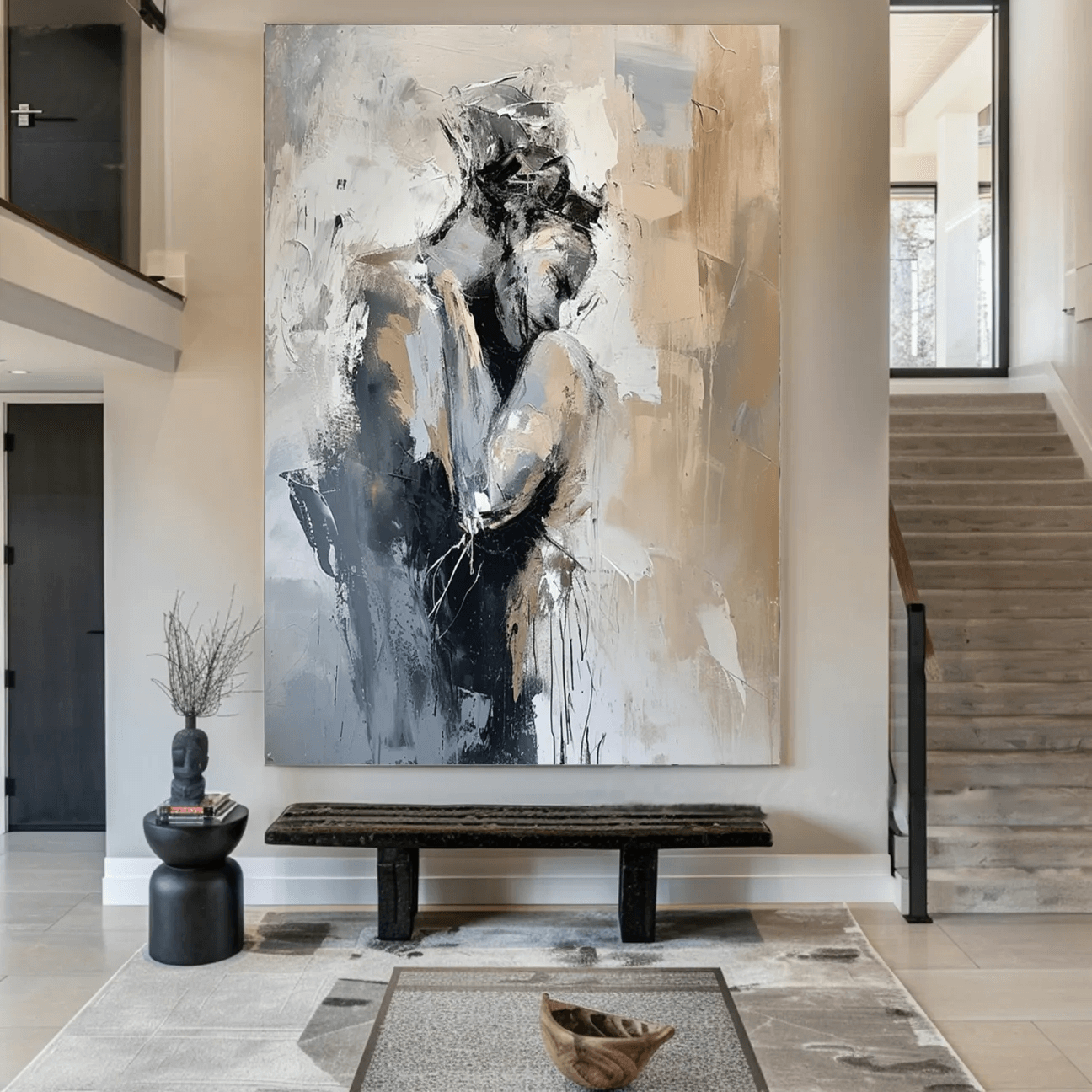 What the Heart Knows - Modern Embrace Abstract Art Painting