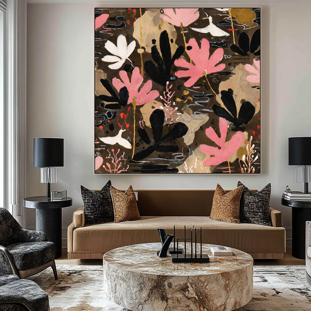 Whispers of Flora - Modern Abstract Botanical Wall Art