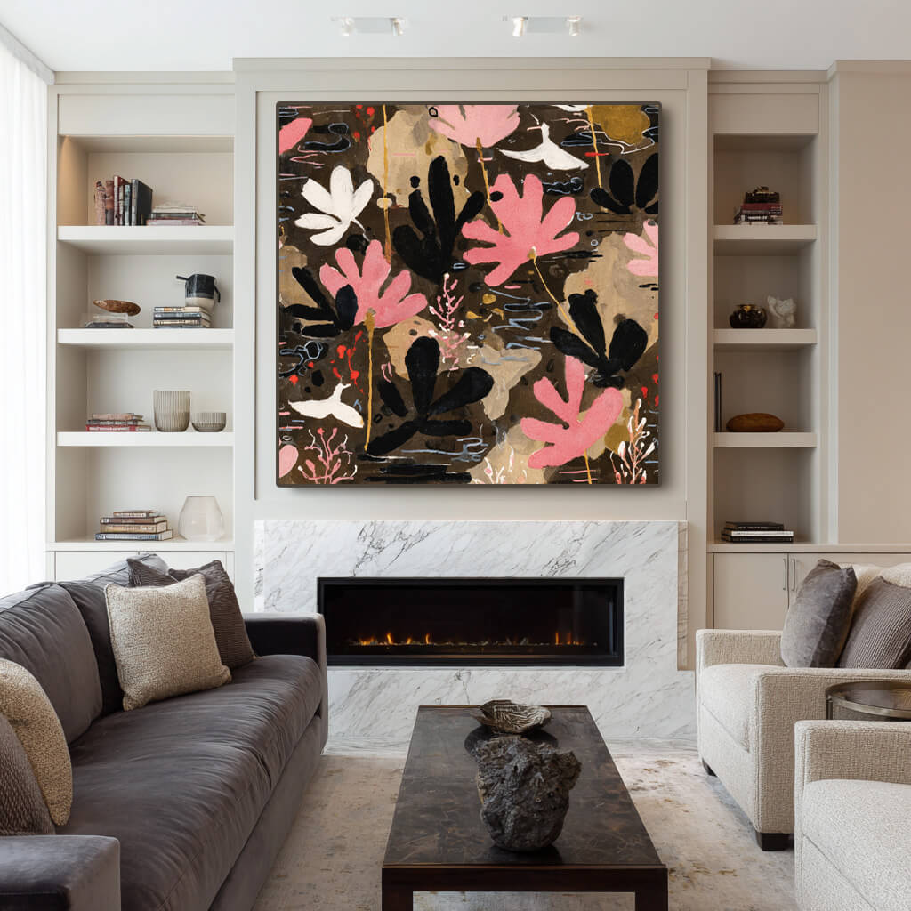 Whispers of Flora - Modern Abstract Botanical Wall Art