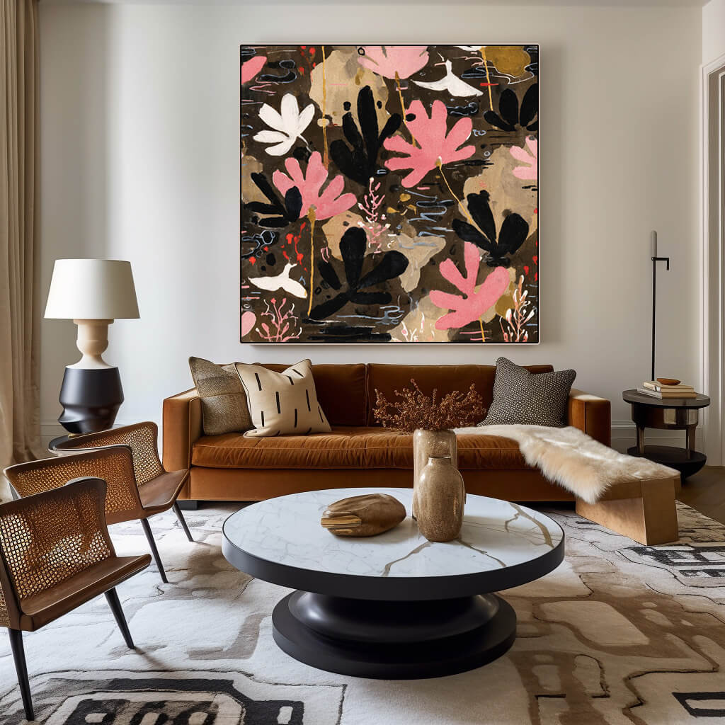 Whispers of Flora - Modern Abstract Botanical Wall Art