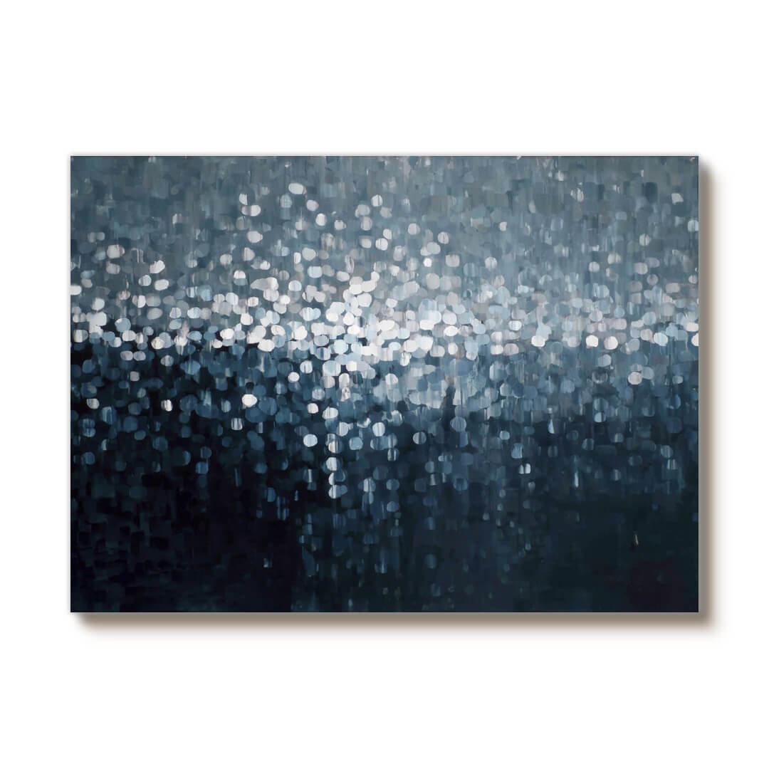 Winter Solitude - Large Abstract Grey and Black Wall Art